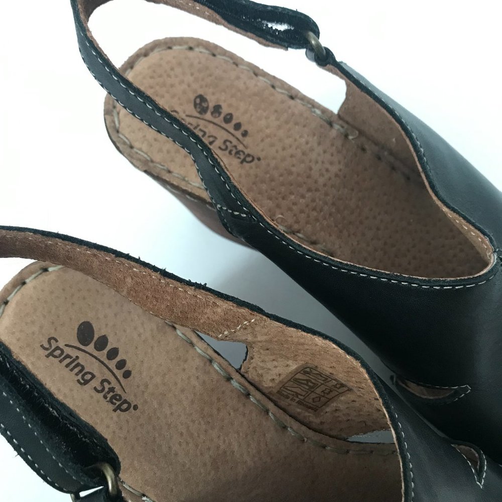 Spring Step Sling Back Open Toe Wedges - image 7